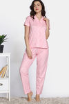 Zivame Sweetheart Diaries Knit Poly Pyjama Set - Rose Shadow — thumbnail 2